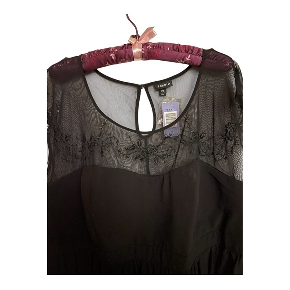 NWT Torrid Elegant Black Women’s Dress Plus Size 26 - Picture 2 of 4
